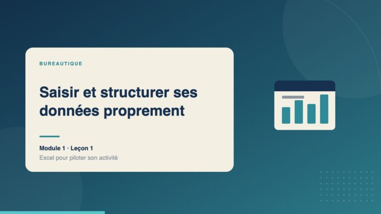 Illustration de la leçon « Saisir et structurer ses données proprement » — Bureautique