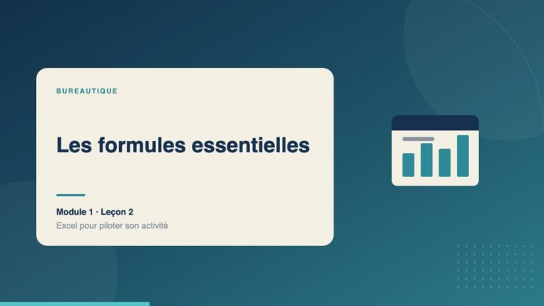 Illustration de la leçon « Les formules essentielles » — Bureautique