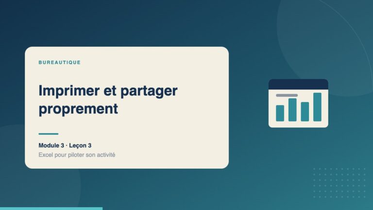 Illustration de la leçon « Imprimer et partager proprement » — Bureautique