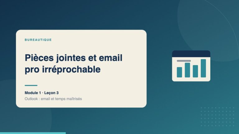 Illustration de la leçon « Pièces jointes et email pro irréprochable » — Bureautique