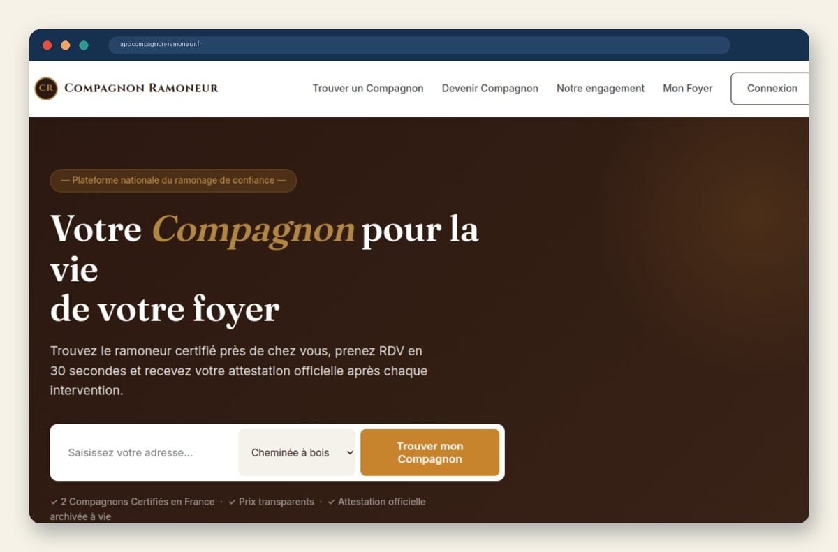 App Compagnon Ramoneur