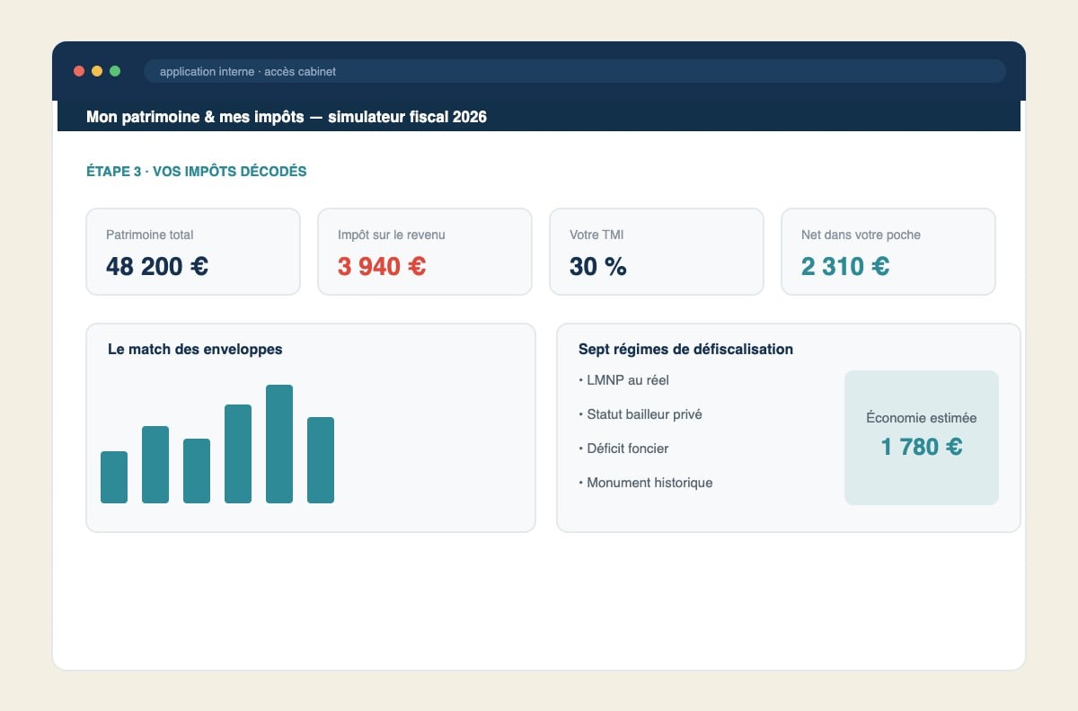 Aperçu de l’application de gestion patrimoniale