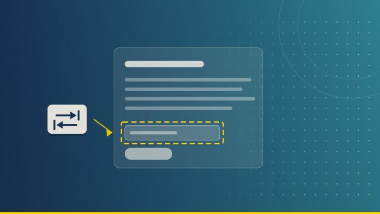 Illustration : une touche de tabulation relie par une fleche un champ de formulaire entoure d un anneau de focus jaune, sur une page web simplifiee