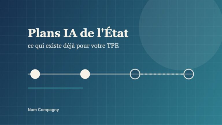 Frise chronologique stylisée sur dégradé bleu nuit et turquoise : deux jalons pleins, puis un jalon creux relié par des pointillés