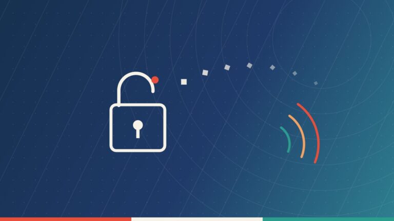Illustration : cadenas ouvert et donnees qui s echappent, couleurs Num Compagny